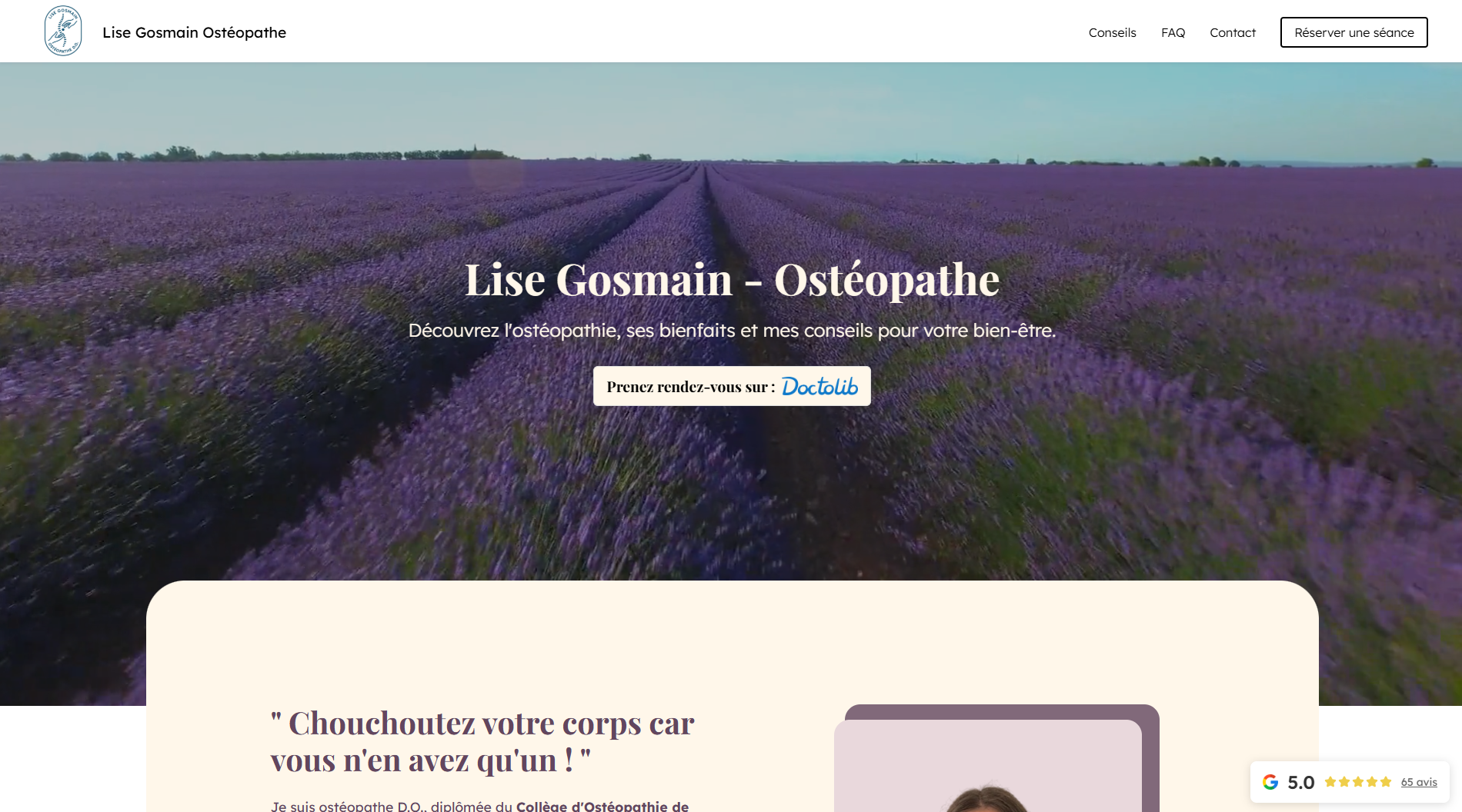 Screenshot Projet Osteo